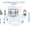 Fits Ford Super Duty 2011-2012, Basic Dash Trim Kit car dash kit.