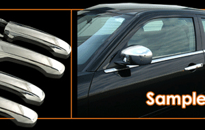 A set of chrome door handles compatible with VW Jetta 2005 - 2008 for a car with an interior car kit.