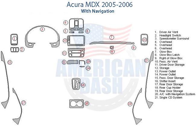 Acura mdx 2005 2006 stereo wiring diagram with car dash kit and accessories for car.
