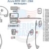 Acura MD - 2004 wiring diagram with Car dash kit.