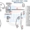 Acura MX 2004 stereo wiring diagram with Dash trim kit.