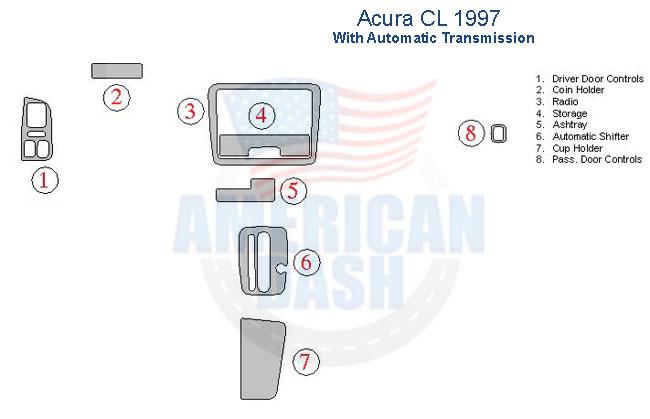 Acura cl 1997 car dash kit.