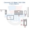 Fits Chevrolet S10 Blazer 1989 1990 1991 1992 1993 1994 Basic Dash Trim Kit, 2 Doors with wood dash and interior car trim kit.