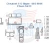 Chevrolet S10 interior car kit - Fits Chevrolet S10 Blazer 1995-1996 Full Dash Trim Kit, 2 Doors.