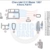 Fits Chevrolet S10 Blazer 1997 Full Dash Trim Kit, 4 Doors car dash kit accessories for car.