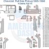 Fits Chevrolet Full Size Pickup 1995 1996 1997 1998 Full Dash Trim Kit, 4 Doors.