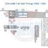 Fits Chevrolet Full Size Pickup 1988 1989 1990 1991 1992 1993 1994 dash trim kit wiring diagram for car accessories and interior car kit.