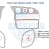 Chevrolet Fits Chevrolet Monte Carlo 1995 1996 1997 1998 1999 Dash Trim Kit wiring diagram with accessories for car.