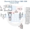 Fits Chevrolet S10 Pickup 1995-1996 Full Dash Trim Kit, 4 Doors accessories for car, door panel, and car dash kit.