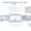 Fits Chevrolet S10 Pickup 1981 1982 1983 1984 1985 1986 1987 1988 Full Dash Trim Kit wiring diagram.