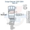 A diagram of the interior car kit of a dodge caravan.