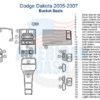 Dodge Dakota 2006 - 2007 wiring diagram for Interior dash trim kit.