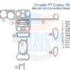 Fits Chrysler PT Cruiser 2006-Up Full Dash Trim Kit, Manual, Not Convertible can replace the product in the given sentence.