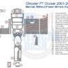 Fits Chrysler PT Cruiser 2001 2002 2003 2004 2005 Full Dash Trim Kit, Manual, Without Power Mirror windshield wipers with interior car kit accessories.