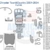 Fits Chrysler Town&Country 2001 2002 2003 2004 Full Dash Trim Kit diagram.