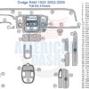 Fits Dodge RAM1500 2002 2003 2004 2005 Full Dash Trim Kit, 4 Doors interior dash trim kit wiring diagram.