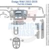2006 Fits Dodge RAM1500 full door diagram and car dash kit.