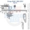 Fits Dodge RAM 1998 1999 2000 2001, Full Dash Trim Kit wiring diagram.