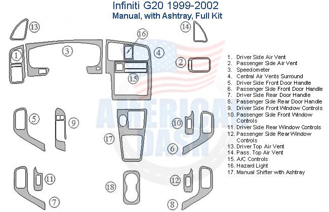 Chevrolet infinti Car dash kit wood dash kit.