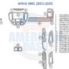 Fits Infiniti M45 2003 2004 2005 dash panel parts diagram for car Basic Dash Trim Kit.