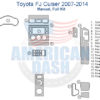 Toyota Fits FJ Cruiser 2007 2008 2009 2010 2011 2012 2013 2014 Full Dash Trim Kit, Manual with interior dash trim kit.
