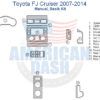 Fits Toyota FJ Cruiser 2007 2008 2009 2010 2011 2012 2013 2014 Basic Dash Trim Kit, Manual