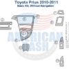 Toyota Prius 2010-2011 interior car kit without navigation.
