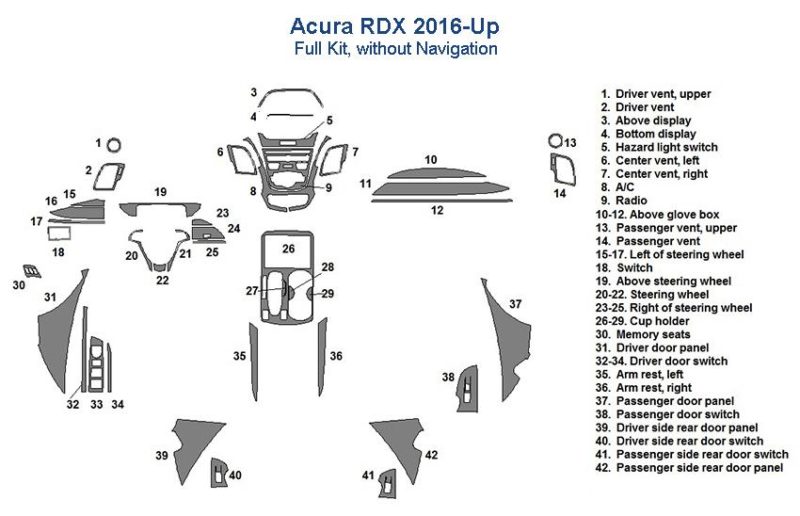 The Asus rdx 2013 features an interior wood dash trim kit.