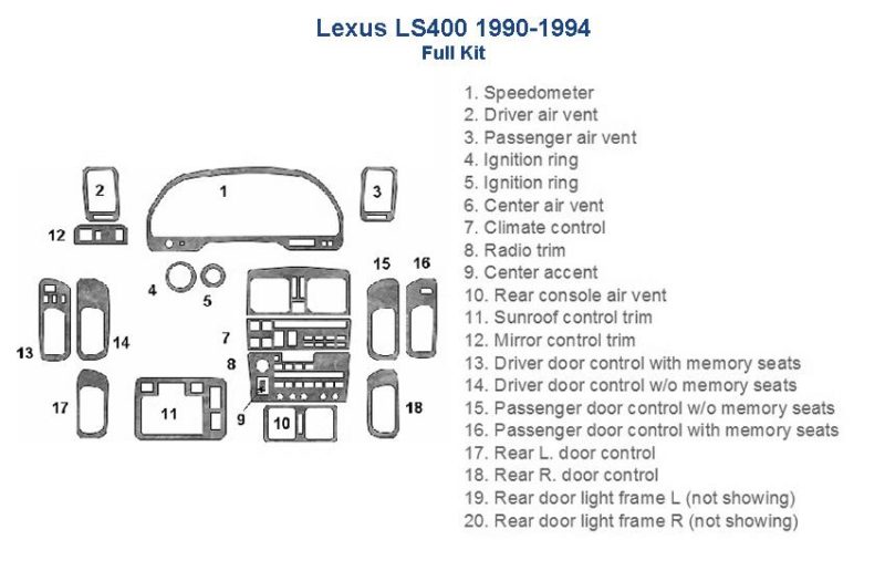 Lexus ls400 wiring diagram for car accessories and interior car kit.
