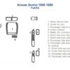 Nissan Sentra 1999 interior dash trim kit parts diagram.