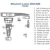 Mitsubishi lancer 2002 2006 interior wiring diagram with Interior dash trim kit.