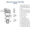 Mitsubishi Galant 1999-2002 fuse box diagram with wood dash kit.