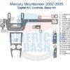Mercury Mountaineer 2002-2005 digital car dash kit.