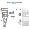 Mercury Saab 2000-2005 interior dash trim kit includes a fuse box diagram.