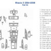 Fits Mazda 3 2004 2005 2006 2007 2008 fuse box diagram and accessories for car.
