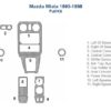 Mazda Miata wood dash kit and car interior kit diagram.